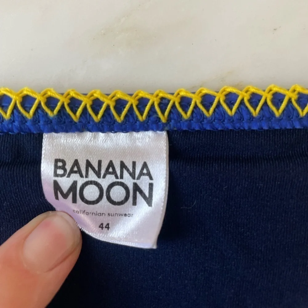 Banana Moon navy blue bikini bottom with multicolor accents size euro 44, US XL - Picture 3 of 4
